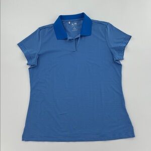 adidas Women's golf Blue‎ Striped Button Down Shirt climalite M